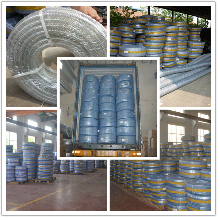 pvc steel wire hose packaging 